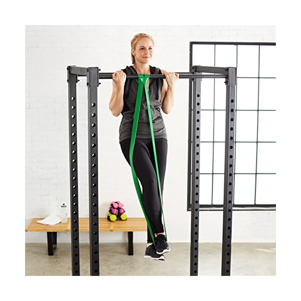Amazon Basics Resistance Pull Up Band for Pull Up Assistance, Muscle Training, Body Stretching and Home Workouts, 1-3/4 Inches, 50 to 125 Pounds, Green - Image 3