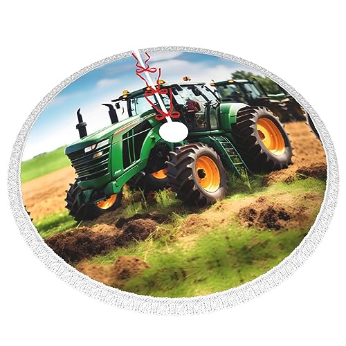 Jupe de sapin tracteur agricole pour une décoration de Noël à la campagne - 3