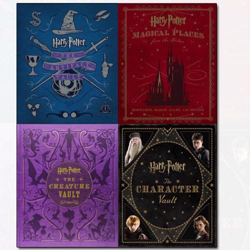 Jody Revenson Harry Potter Series 4 Books Collection Set (The Artifact Vault,The Character Vault,The Creature Vault,Magical Places from the Films)