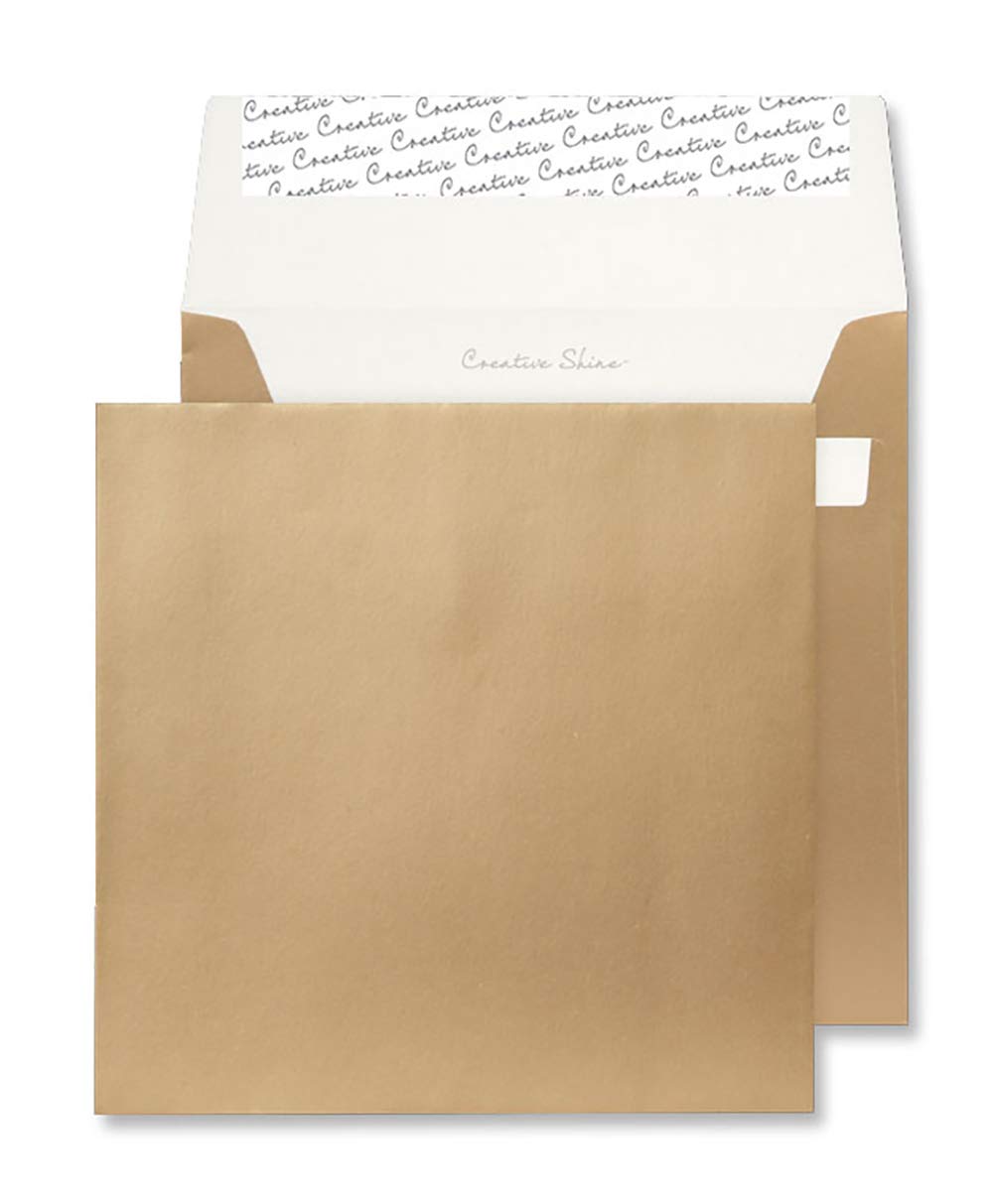 Blake Shine Metallic Gold Peel & Seal Square Wallet 220x220mm