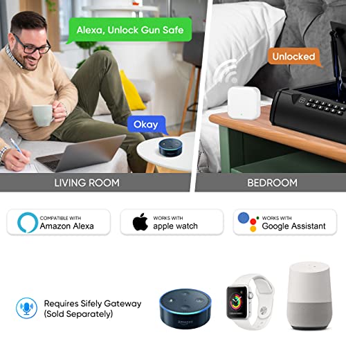 Sifely Pistol Safe, Gun Safe, Gun Safes For Pistols, Biometric Pistol Safe, Handgun Safe, Fingerprint Gun Safe, Gun Safes & Cabinet, Gun Cabinet, Fireproof Waterproof Gun Safe, Ca Doj Approved #TOP4