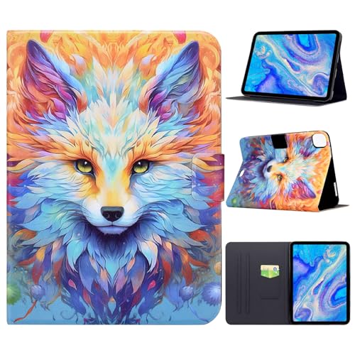 Protection iPad Air 11 M4 en cuir PU de qualité supérieure motif renard
