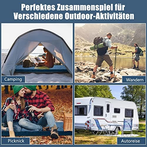 FANTASK Karimata kempingowa, materac kempingowy z pianki memory, lekka mata do spania z poszewką flanelową, w zestawie torba do noszenia