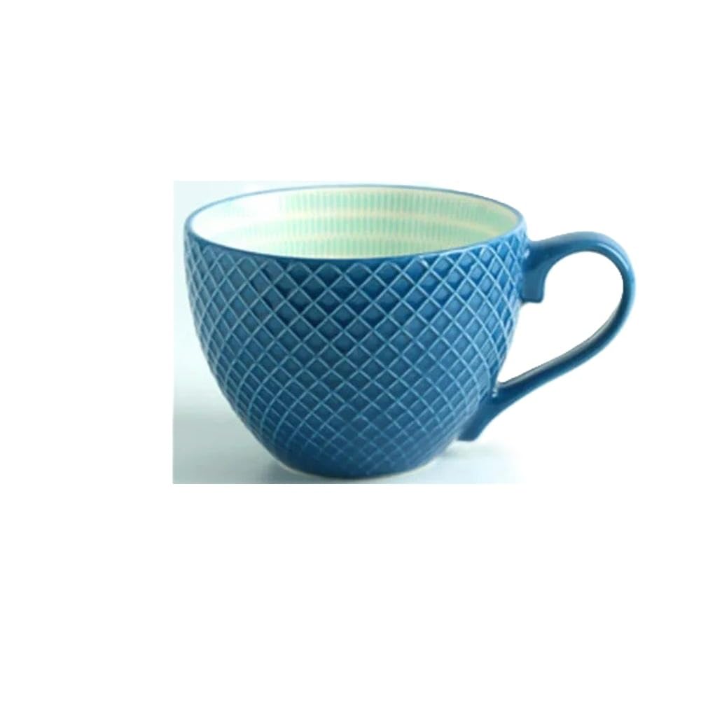 Umass 18 Creative Ceramic Cup Nordic Style Mug Cup Large Capacity Relief European Style Coffee Cup Breakfast Milk Cup