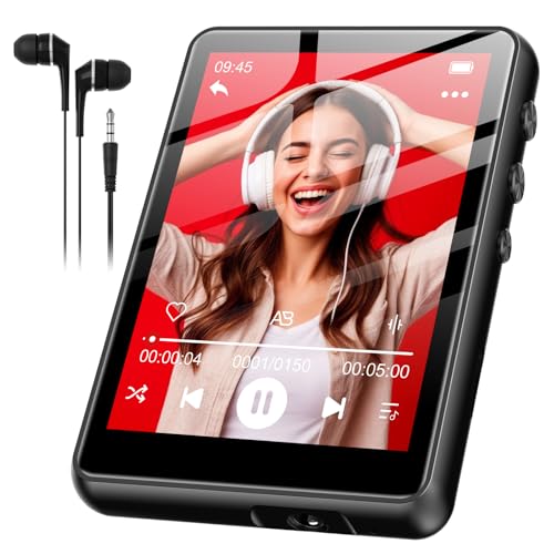 Image of SWOFY 128GB MP3 Player with Bluetooth 5.4, M4 Music Player with 2.4 inch Touch Screen, Portable HiFi Lossless Sound with FM Radio, E-Book, Voice Recording, for Travel, Gym, Hiking, Sports Running- Black