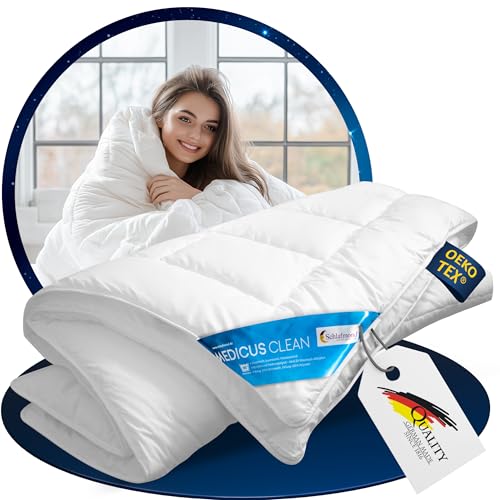 Schlafmond Medicus Clean Allergiker Winterdecke 135x200 cm - Winter Bettdecke 135x200 für weichen Schlafkomfort - Decke 135x200 - Made in Germany