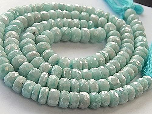Perles en amazonite véritable pour fabriquer un bracelet bohème en pierres naturelles