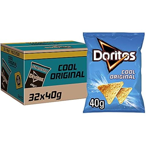 Doritos Cool Original Vegetarian Tortilla Chips, Perfect for Snacking 40g (Case of 32) Cover