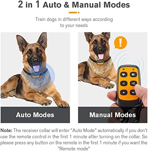 Citronella Dog Collar with Remote, Auto Citronella Bark Collar with Spray Beep Training Modes, Citronella Spray Collar with 3 Spray Levels Rechargeable Effective to Train 2 Dogs