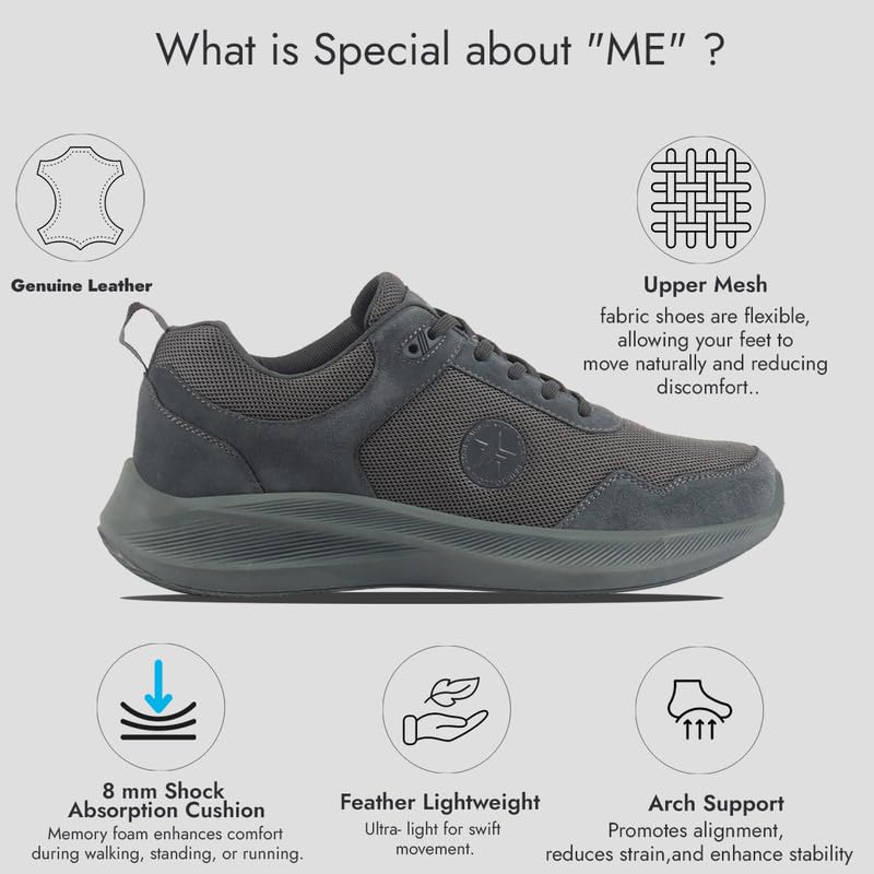Image of FAUSTO Men Suede Leather Breathable Broad Feet Classic Casual Shoes | All Day Comfortable Walking Sneakers | Memory Cushioned Insole with Anti Skid TPR Sole