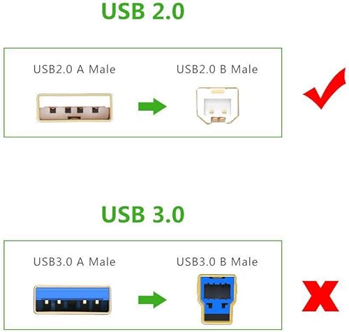 Miniatura 4 de CJP-Geek Cable de datos USB de 6 pies para computadora portátil Epson Stylus Photo Printer R300 R320 R340 785 810 820 825 830 870