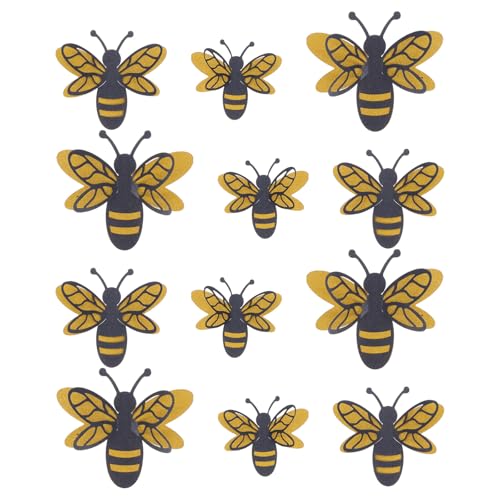 Stickers de Pared Abeja 3D Papel Perlado 12 Piezas
