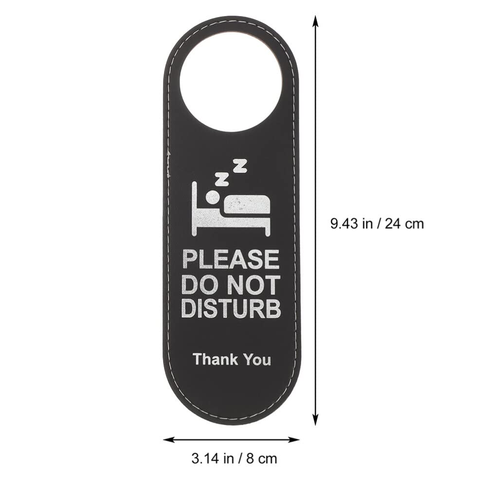 Ciieeo Letrero De Puerta Doble Cara No Molestar Y Por Favor Limpie Para Hotel Hecho De Piel Durable Tamaño 9.4X3.1 Pulgadas Ideal Para Habitaciones Bares Y Cafeterías