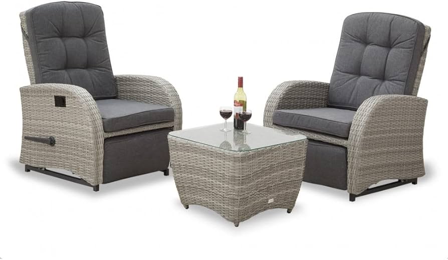 bellevue rattan recliner duet set