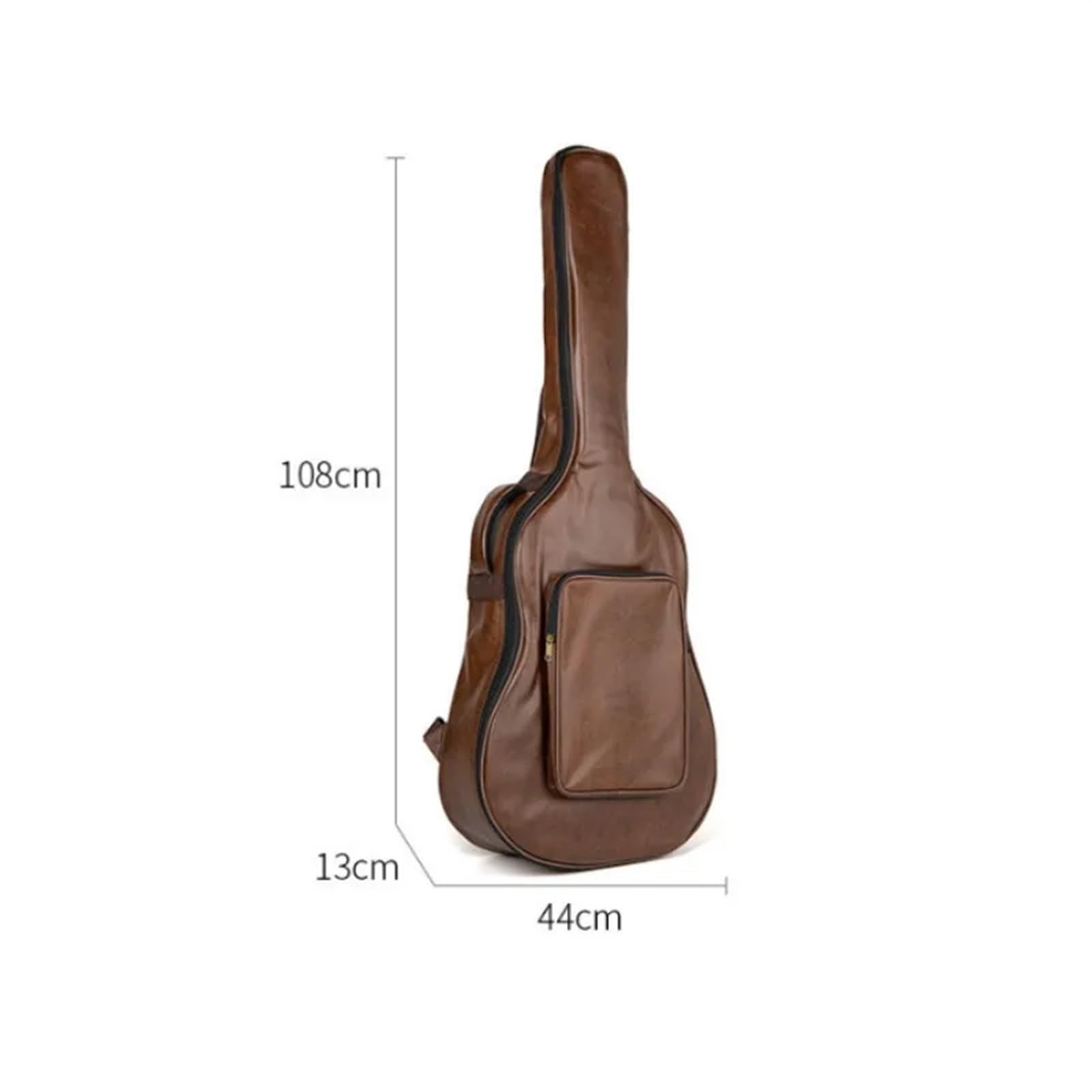 Gitarrentasche Klassischer Gitarren-Rucksack aus wasserdichtem, verdicktem PU-Leder, 40/41 Zoll, Tragetasche for Gitarrenkoffer, Zubehör for Musikinstrumente(Black)