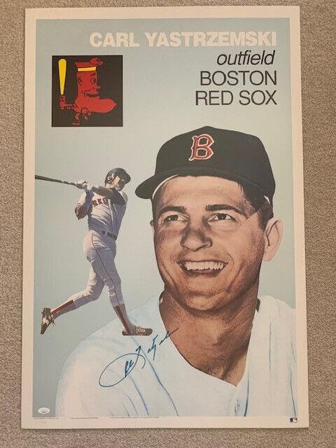 Amazon.com: CARL YASTRZEMSKI 1991 HAND SIGNED OVERSIZED 24x36 BASEBALL CARD  RARE JSA