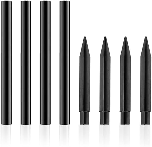 Edarehe Juego de 8 estacas de plástico de alta calidad para antorcha solar de repuesto y estacas redondas de plástico ABS para luces de jardín de