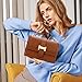KKXIU Brown Designer Crossbody Bags - Purses for Women Vegan Leather Purses and Handbags Shoulder Top Handle Bag