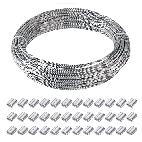 Alambre de acero inoxidable de 30 m contra caídas de cuadros y objetos