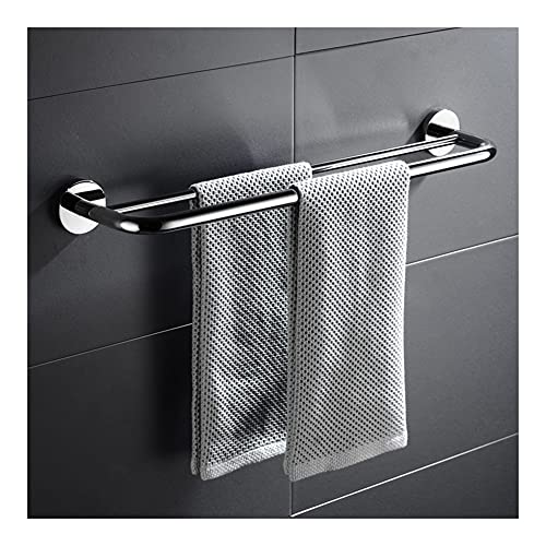 Porte-serviettes chromé et accessoires de salle de bain chics