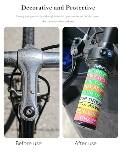24 Pack Decorative Silicone Handlebar Grip Rings for Motorcycle, Bike, and Electric Bike - Anti-Slip,Comfortable and Stretchable Protector
