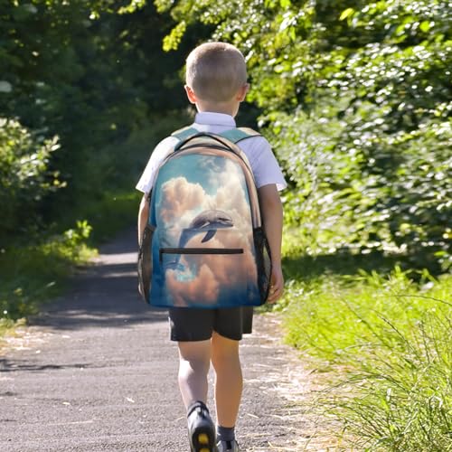 Sac à dos d'école dauphin ergonomique et résistant pour ordinateur - 7