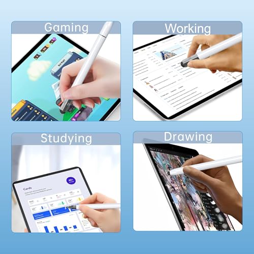 Image of Dyazo 4-in-1 Stylus Pen for Smart Touch Screen Devices with Precision Capacitive Rubber Tip | Fine Point Disc Tip | Pen Functionality | Compatible with iPad, iPhone, Kindle, Android, Tablets & More