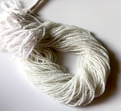 Perles pierre de lune blanche 3mm facettées LKBEADS, créez vos bracelets bohèmes chic au quotidien