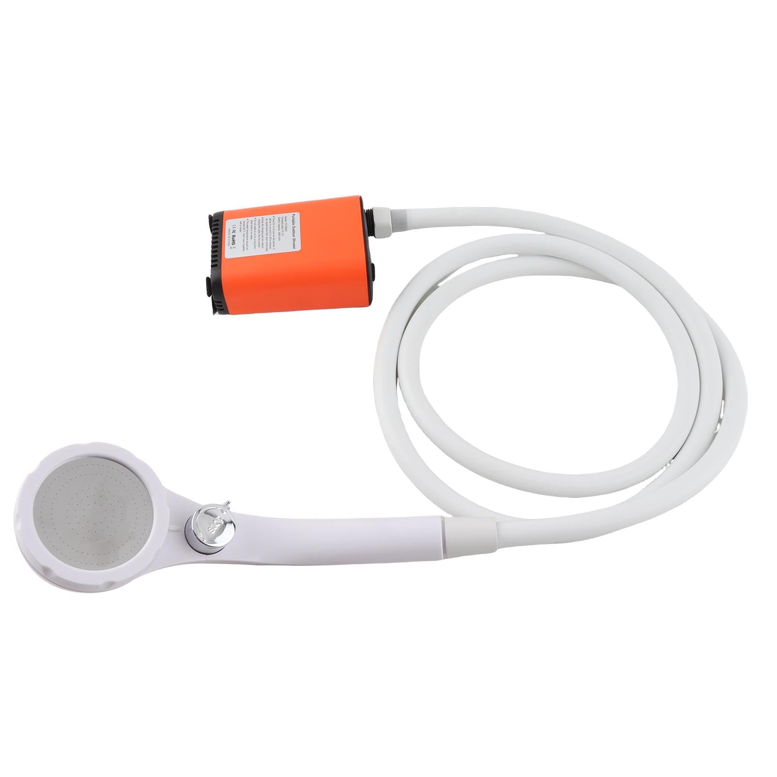 Doccia portatile campeggio, pompa doccia campeggio flusso d'acqua 3 livelli | Pompa per doccia esterna con angolo del tubo da 5,9 piedi, doccia riscaldata per campeggio, spruzzatore d'acqua per i viaggi