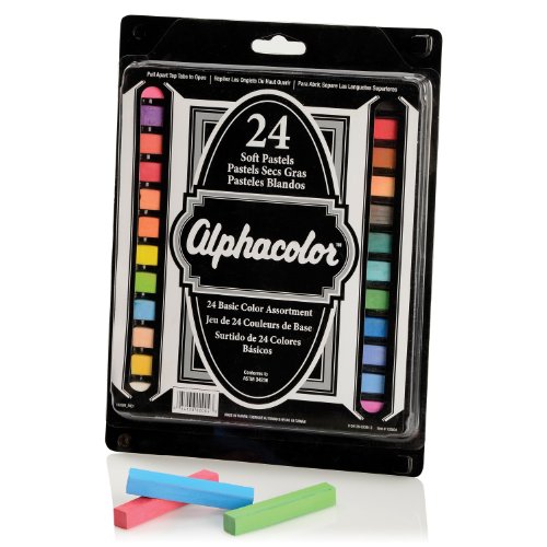 Derwent Alphacolor Soft Square Pastels, Multi-Colored, 24 Pastels per Set (102004) by Derwent - Used condition - US$21.08