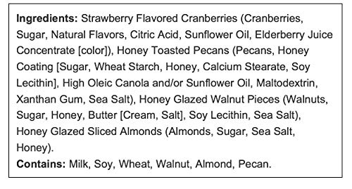 Salad Pizazz! Dried Strawberry Flavored Cranberries & Honey Roasted Pecans, Walnuts & Almonds Salad Topper - 3.75 Ounce (Pack Of 12) #TOP6