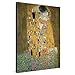 PICANOVA – The Kiss 60x80cm – Premium Leinwanddruck – Kunstdruck Auf 2cm Holz-Keilrahmen Für Schlaf- Und Wohnzimmer – Kollektion Gustav Klimt