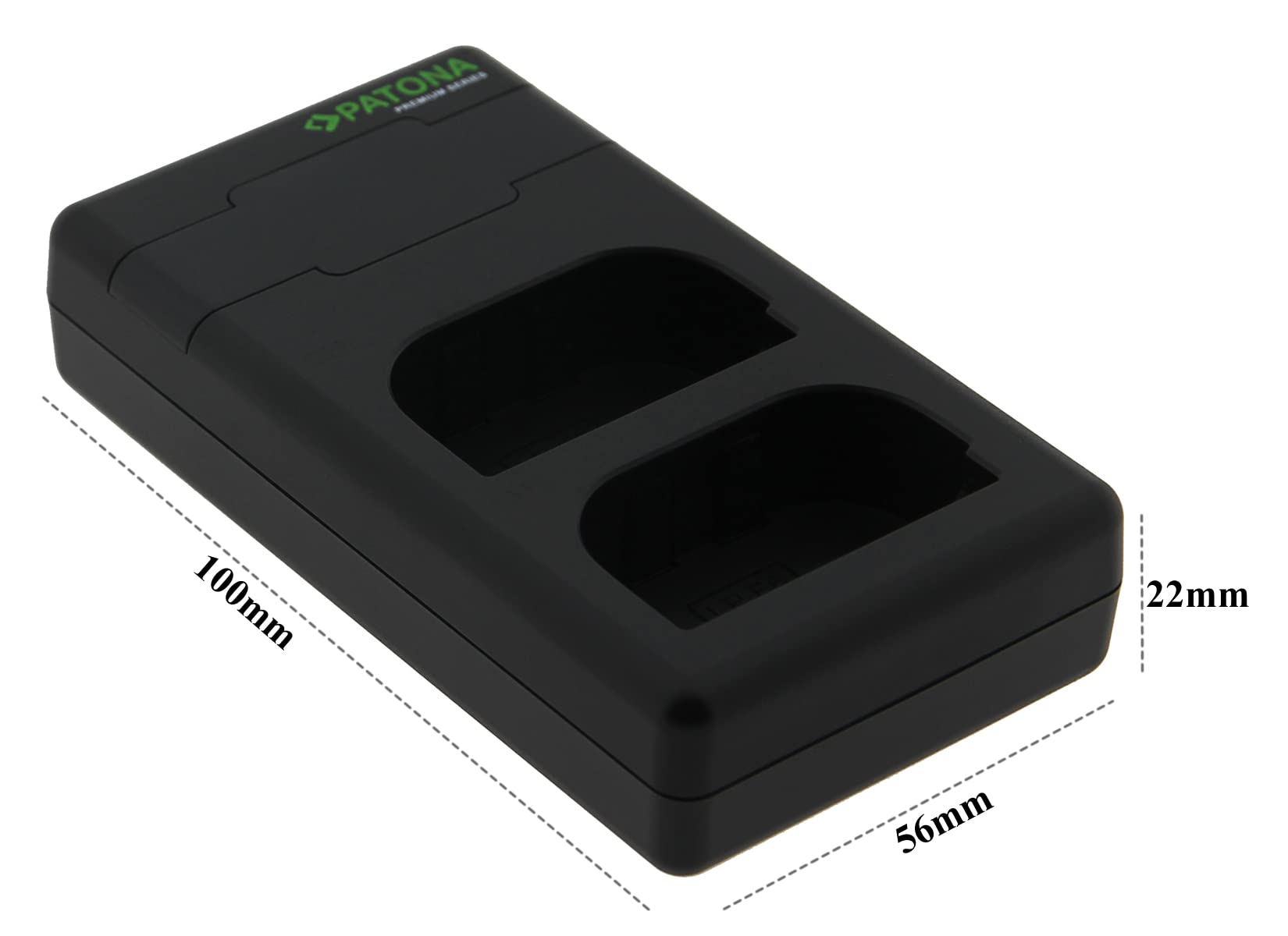PATONA LP-E6NH LP-E6N LP-E6 Premium Caricabatterie PD-Performance (1500mA), Caricatore Dual LCD USB-C PD/QC capace, ricarica rapida con alimentatore 20W compatibile con Canon EOS R5 R6 R7 5D 6D XC10