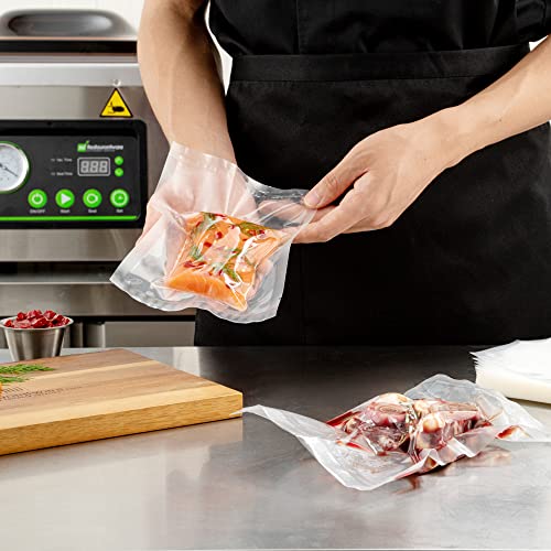Image of Restaurantware Fresh Hero 6 x 8 Inch Vacuum Sealer Bags 100 Food Storage Bags - 3 mil Thick Microwavable Clear Plastic Sous Vide Bags Freezable For Storing Food Or Sous Vide Cooking
