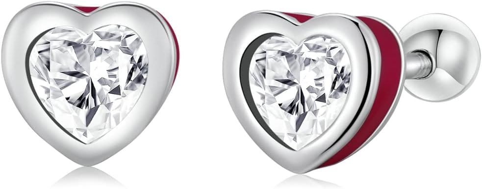 Boucles d'oreilles cœur en argent parfaites pour un mariage