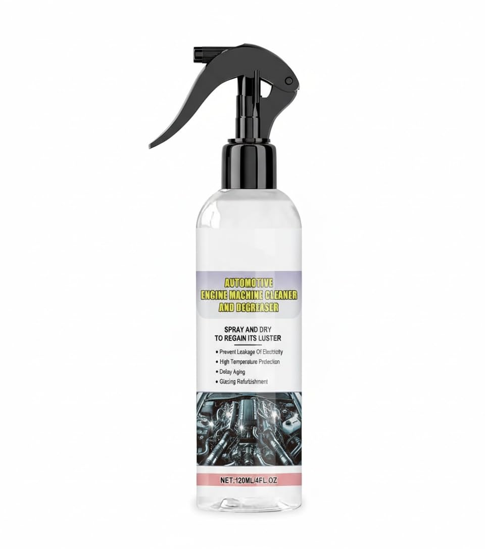 Engine Cleaner and Degreaser for Automotive Machines, Engine Cleaner Spray, Car, Pickup, Van, Motorcycle, Removes Dirt, Grime, Grease Remover (1PC)