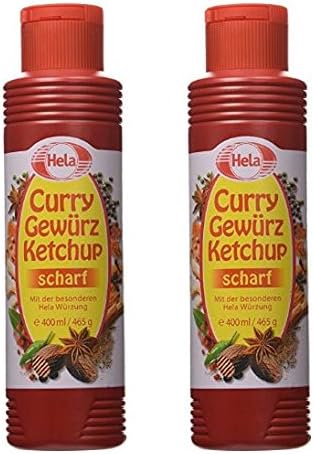 Hela Curry Gewurz Ketchup Hot, 16 oz (2 Pack)