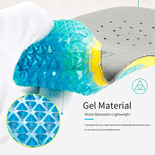 Image of Kids Running Gel Insoles Kids Shock Absorbing Arch Support Insoles Good Feet Step Aid Little Kid Us 2-3(8 1 /8-8 1 /2)