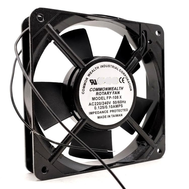 FP-108X 220V AC 0.125A 120x120x25mm High Airflow Axial Fan 12CM for Cabinet Heat Dissipation(Lead Type)