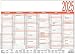 Produktbild Zettler - Arbeitstagekalender 2025 weiß/rot, 29,7x21cm, Plakatkalender mit Jahresübersicht, 6 Monate auf 1 Seite, Mondphasen, Arbeitstage-, Tages- und Wochenzählung und deutsches Kalendarium