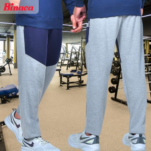 Image of Binaca Designer Men's Joggers - Slim Fit Athletic Sweatpants, Breathable Cotton Jogger Pants for Workout, Casual & Gym Wear | Stylish Drawstring Track Pants