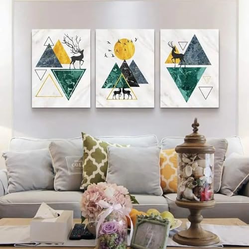Affiches abstraites sur toile finissez-en avec les murs vides grace aux 3 cadres salon chambre