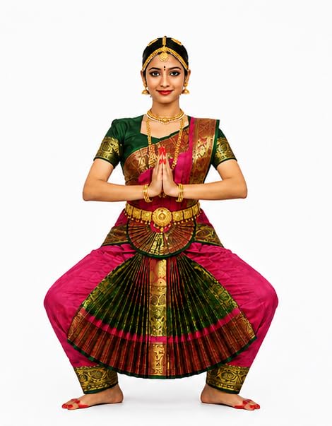 Nataraj Professional Bharatanatyam Costume for Girls & Women | Classical Dance Dress Set | Ready-to-Wear | Premium Silk Fabric | Ideal for Stage Performance & Competitions-image-31