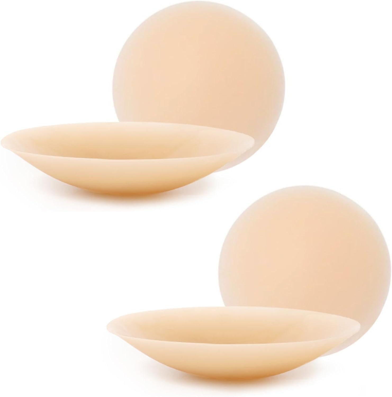 Seamless Grippy-not-sticky Non-Adhesive 2 Pairs Nipple Covers Reusable Pasties