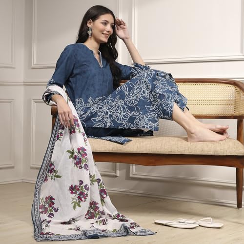 Image of BIBA Womens Kurta, Bottom, Dupatta