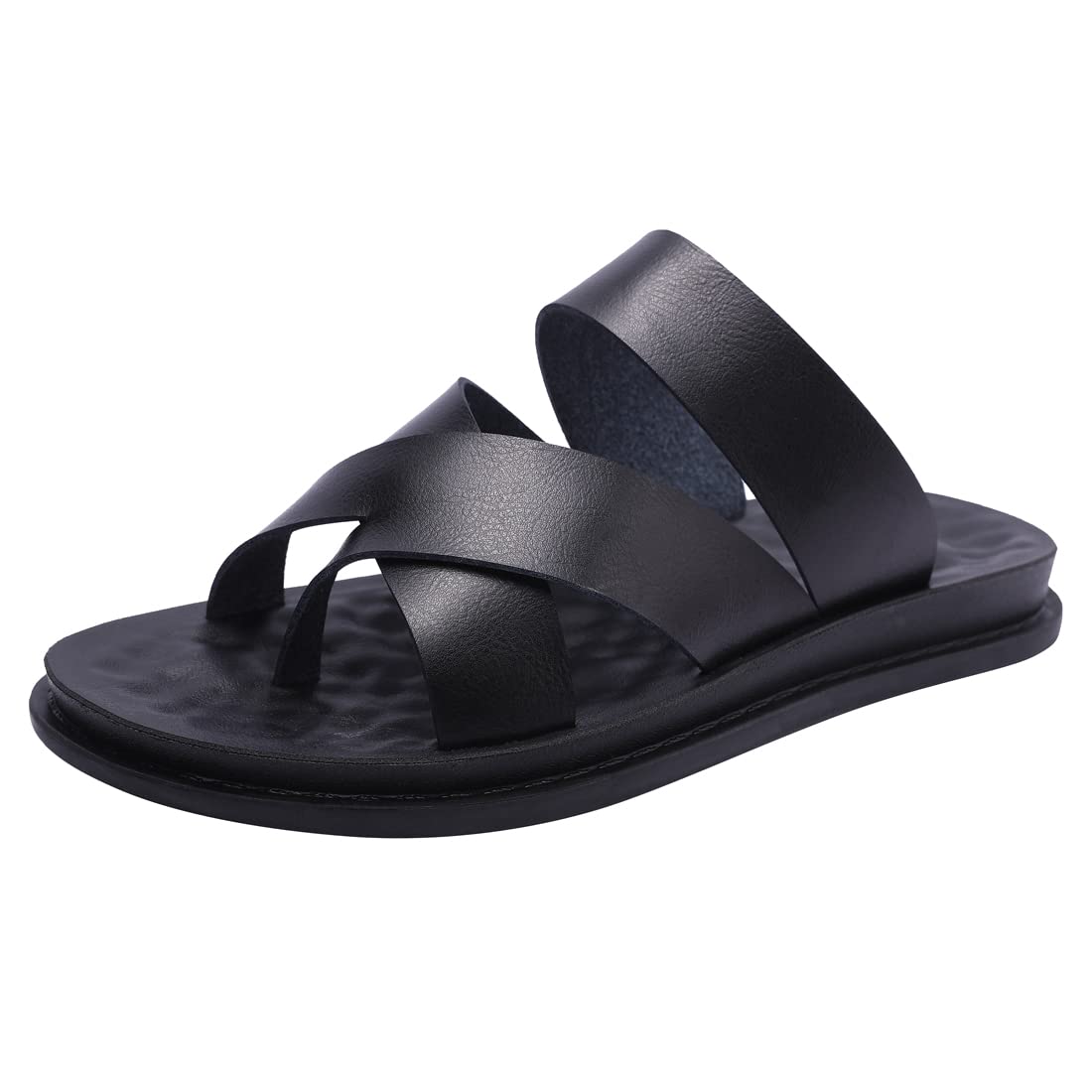 Harssidanzar KM221UK KM221UK - Sandali da uomo con spalline incrociate, infradito da uomo