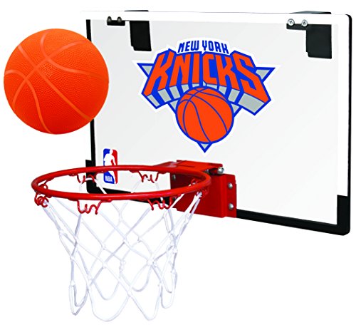 Rawlings NBA Game On Polycarbonate (PC) Mini Basketball Hoop Set, New York Knicks