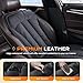 Coverado Car Seat Cushion Winter, Waterproof Faux Leather Seat Cover for Cars, Driver or Passenger Seat Cushion for Full Back and Seat, Durable Anti-Slip Car Seat Protector Universal Fit Most Cars