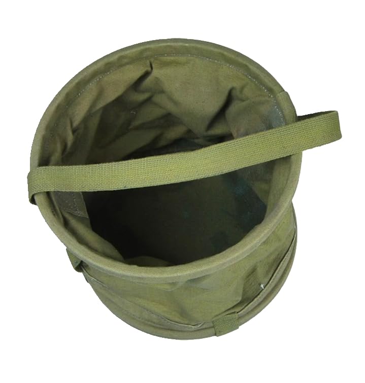 DH-LINK 18L Military Surplus Portable Carriable Chinese Army Canvas Outdoor Water Bucket