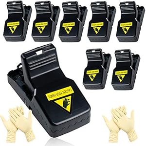 JTENG Mausefalle, 8 Stück Profi-MäUsefalle, Leistungsstark, einfach zu bedienen, effizient, schnell tötend, Wiederverwendbar In Haus Und Garten